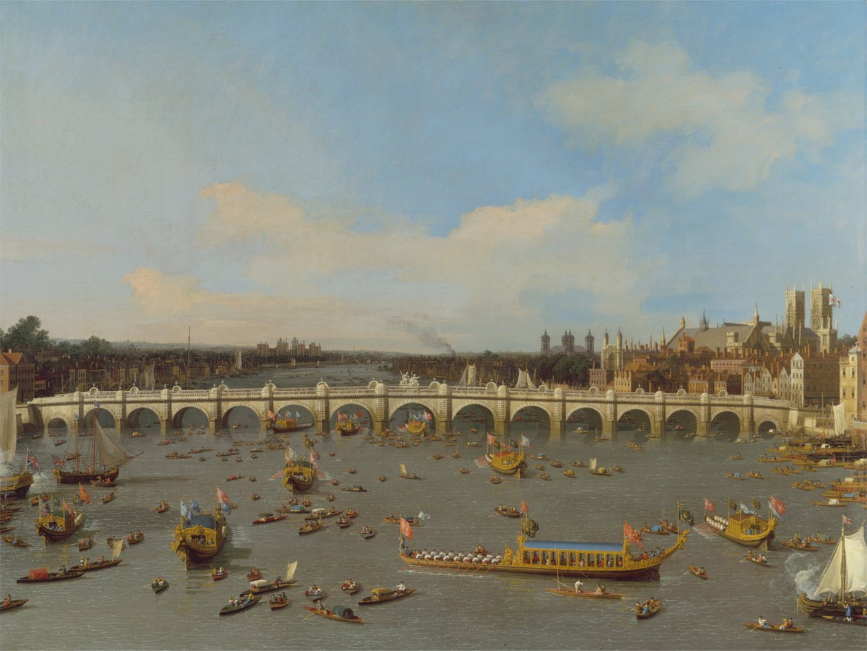 Westminster Bridge, met de Lord Mayor