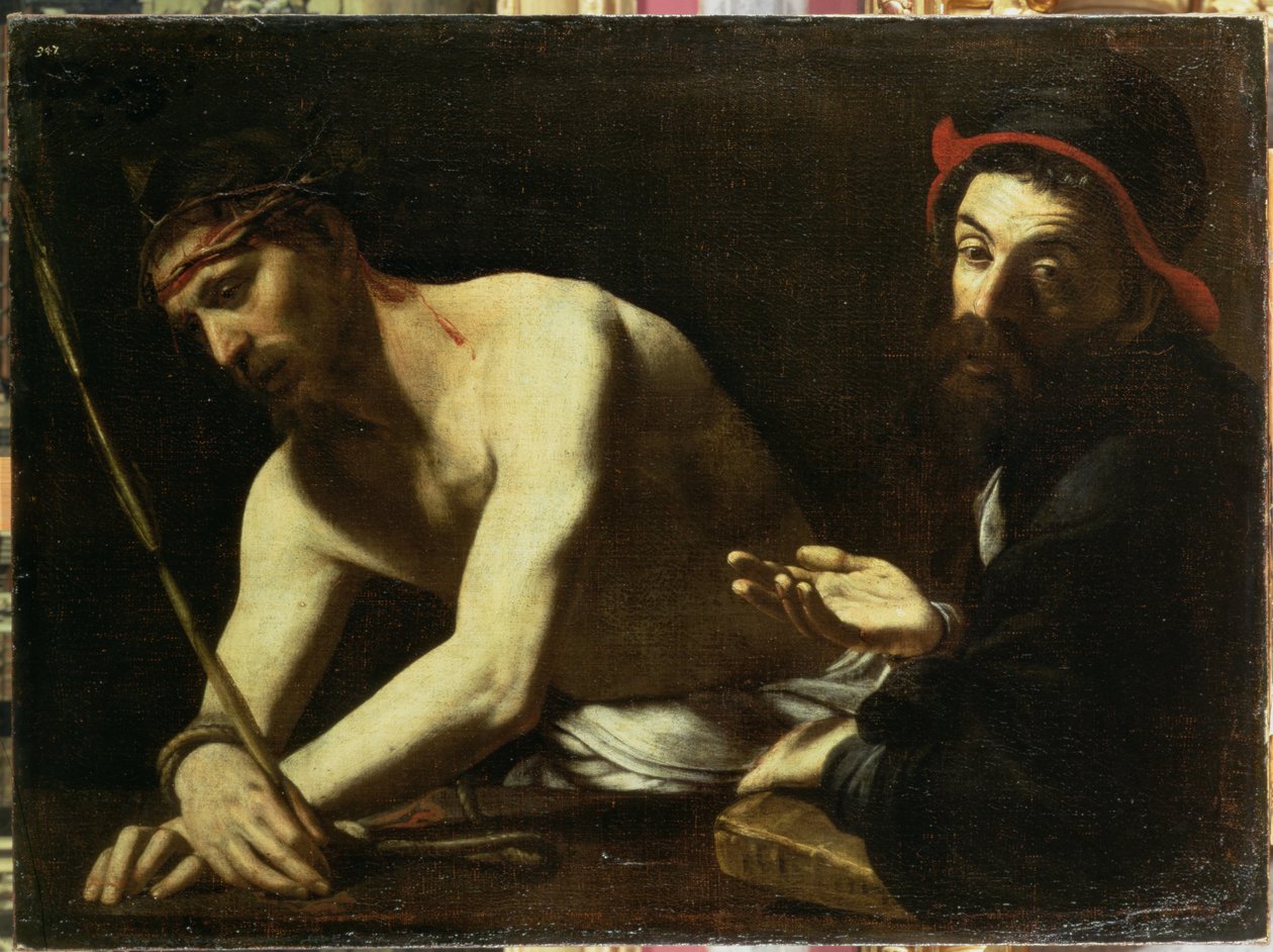 Christus voor Kajafas, c.1615 door Giovanni Battista Caracciolo