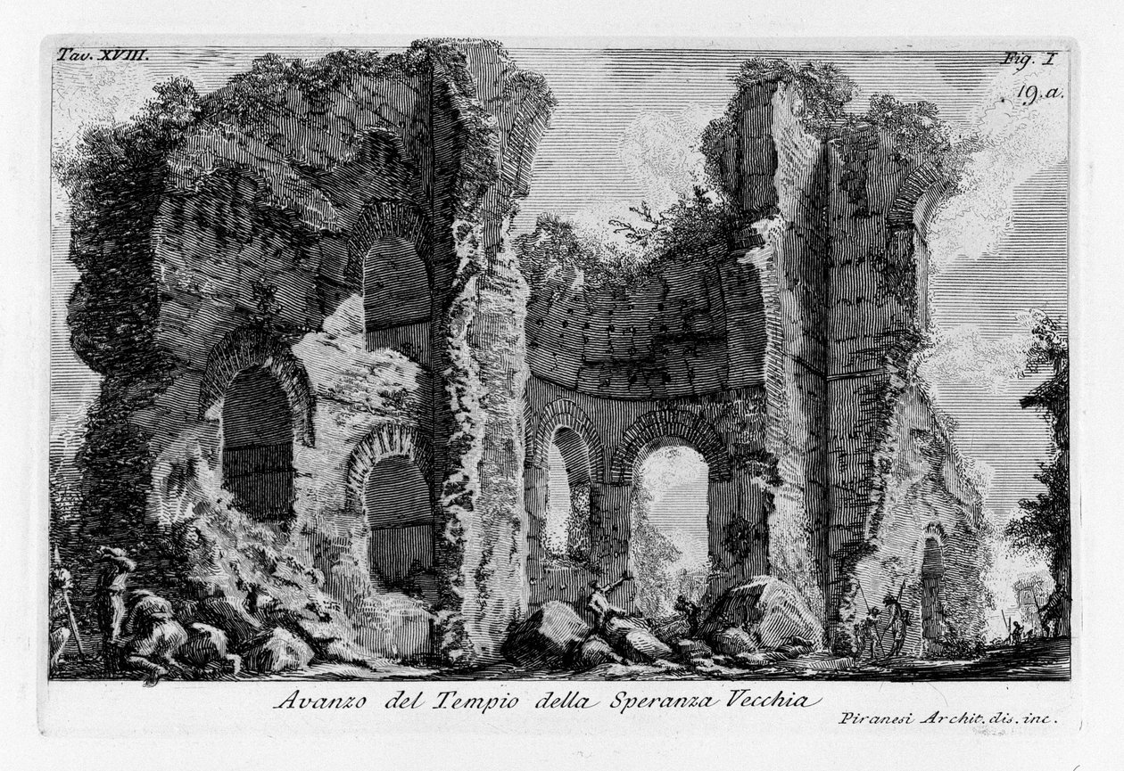 Avanzo del Tempio della Speranza Vecchia door Giovanni Battista Piranesi
