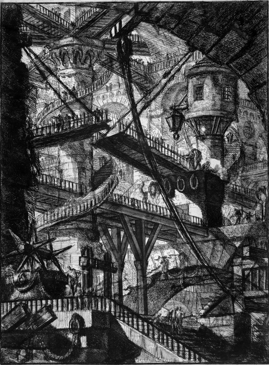 Carceri. Map 7 door Giovanni Battista Piranesi