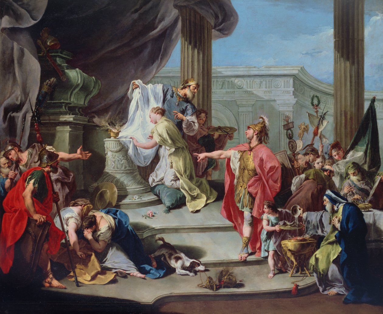 Het Offer van Polyxena, 1737 door Giovanni Battista Pittoni