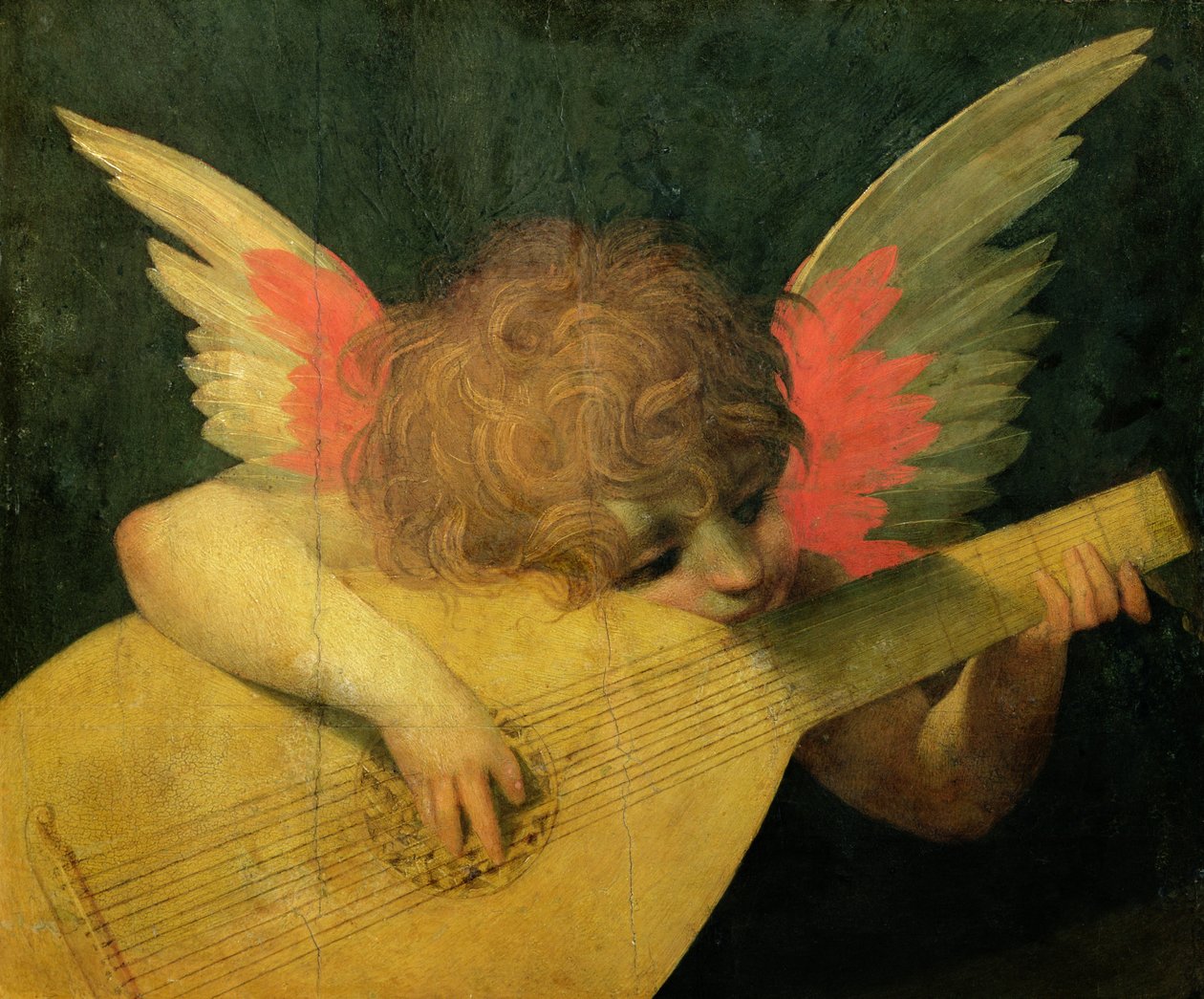 Engel Muzikant, c.1520 door Giovanni Battista Rosso Fiorentino