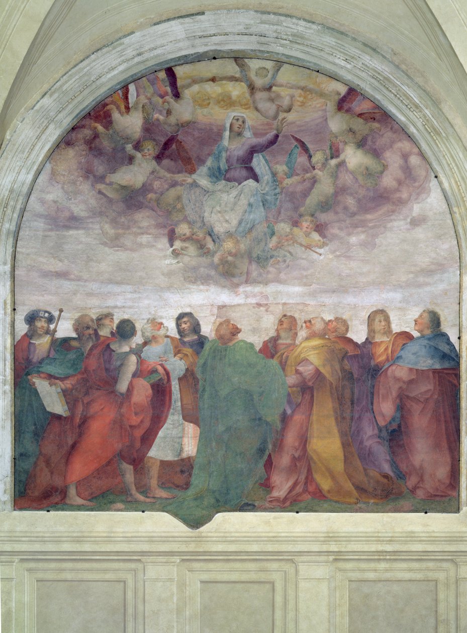 Hemelvaart van de Maagd, 1513 door Giovanni Battista Rosso Fiorentino
