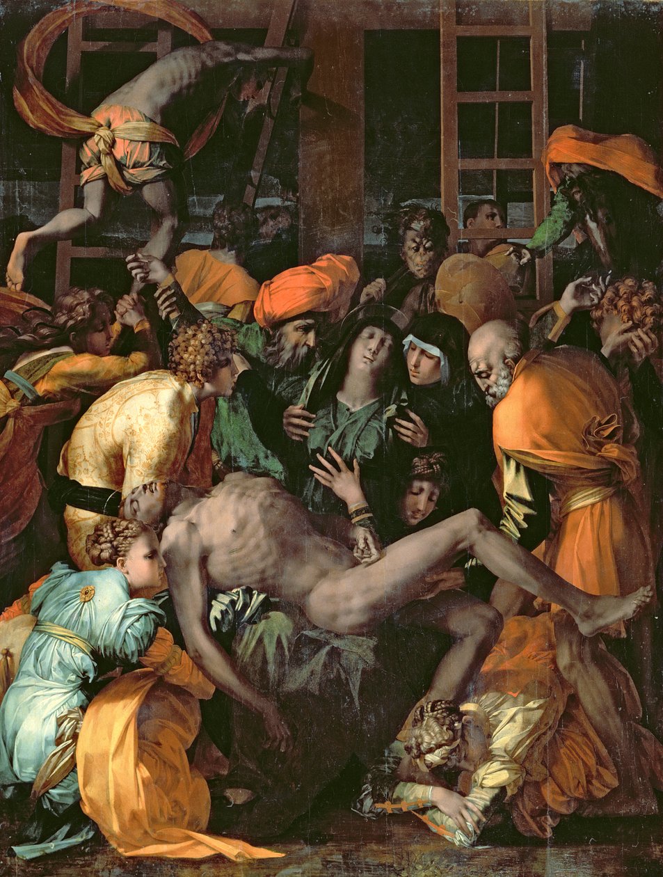 De kruisafneming, 1529 door Giovanni Battista Rosso Fiorentino