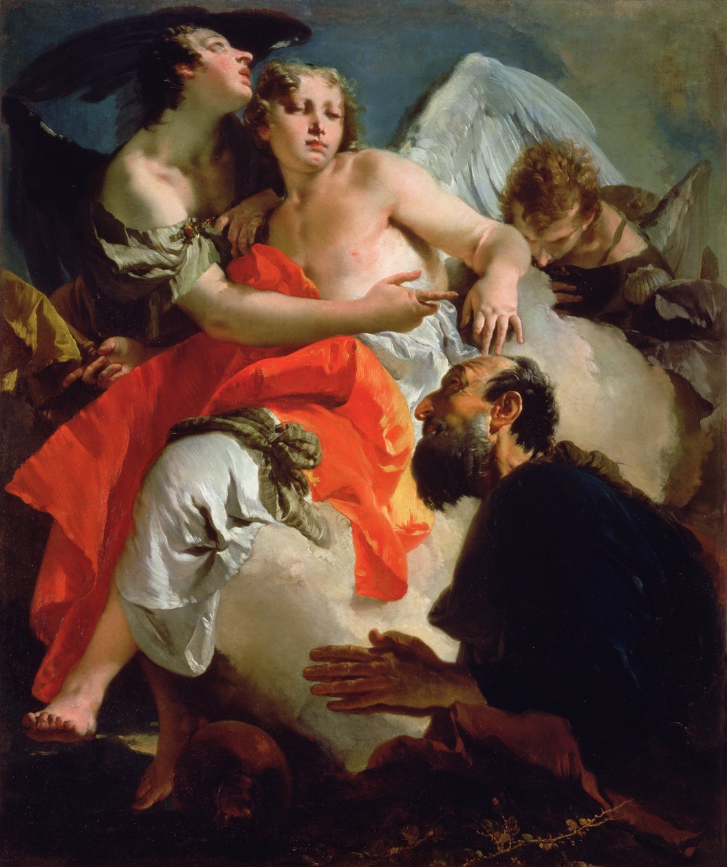 Abraham en de drie engelen door Giovanni Battista Tiepolo