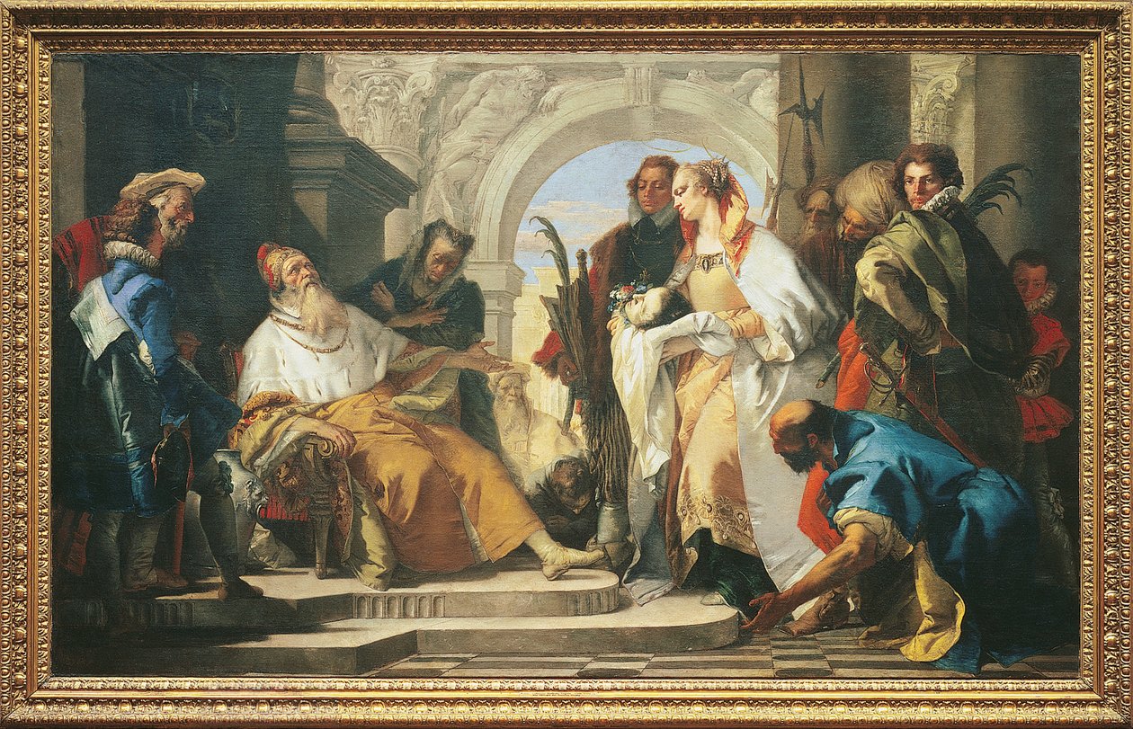 De Beschermheiligen van de Familie Crotta door Giovanni Battista Tiepolo