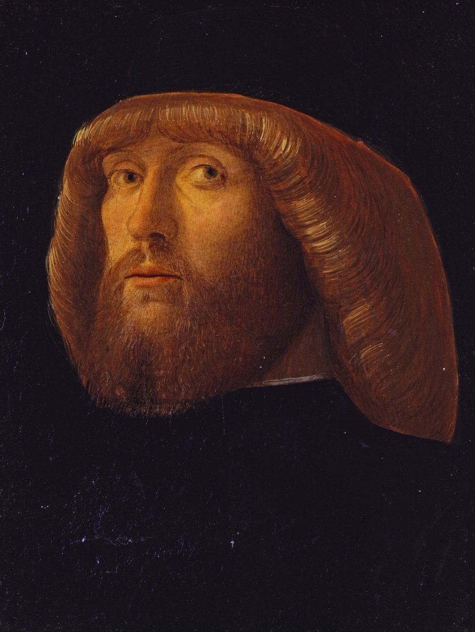 Een bebaarde man door Giovanni Bellini
