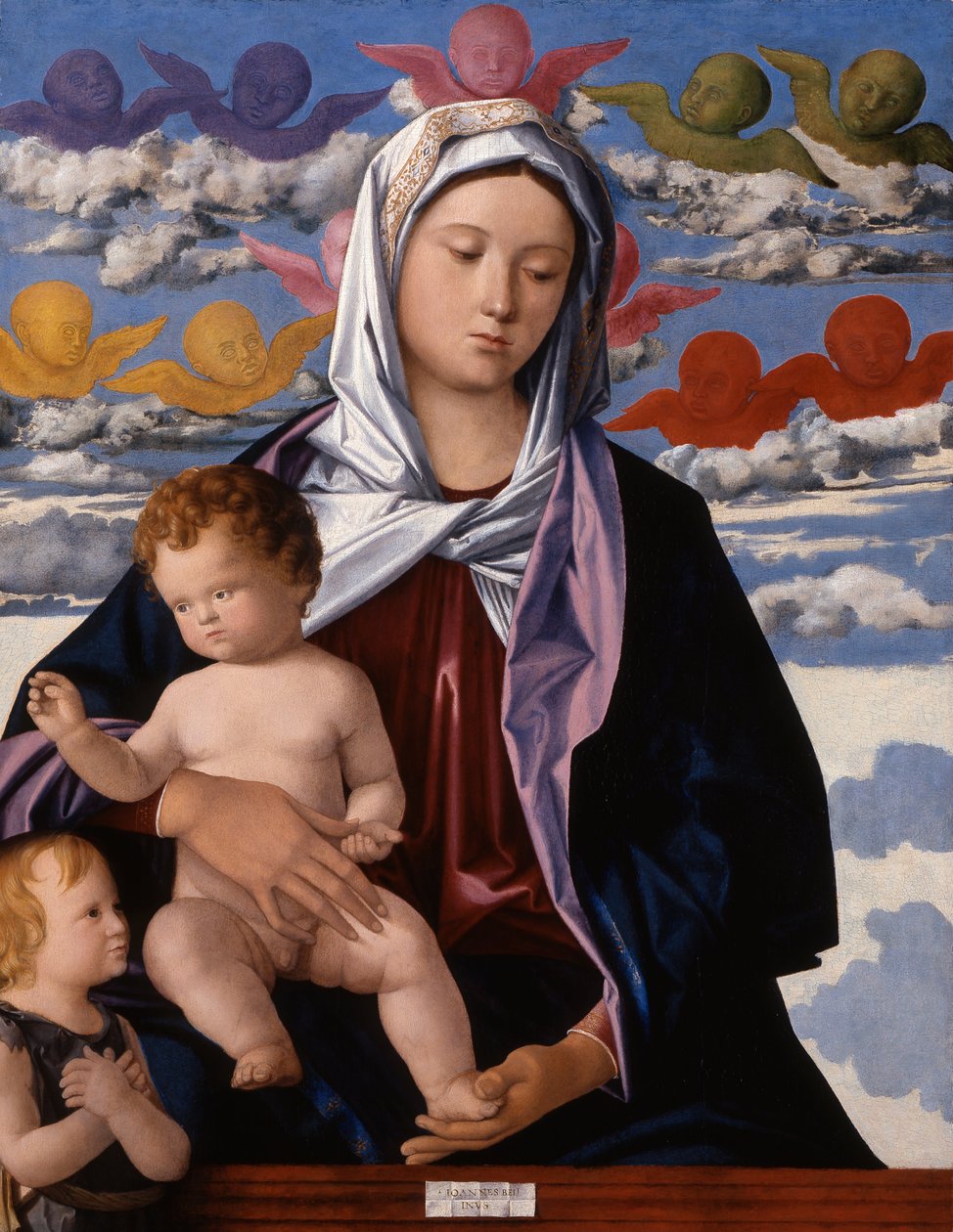 Madonna en Kind met St. Johannes de Doper door Giovanni Bellini