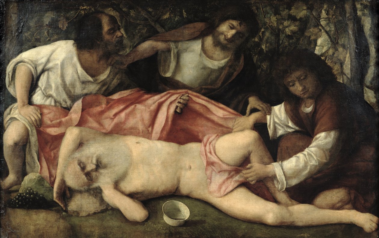 De Bespotting van Noach door Giovanni Bellini