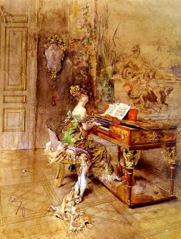 De Pianist door Giovanni Boldini