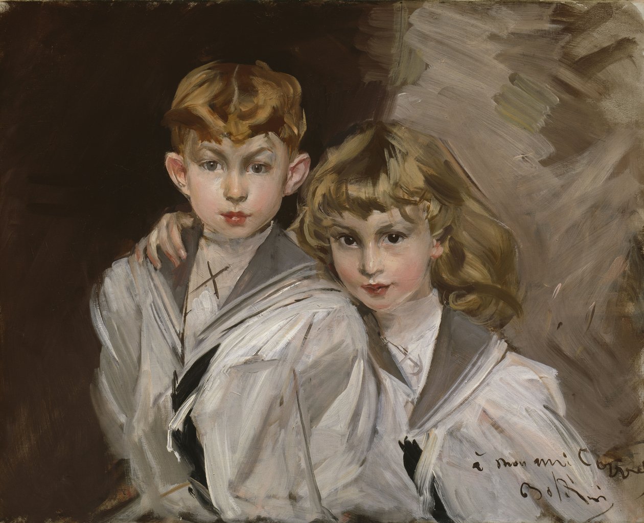 De twee kinderen door Giovanni Boldini