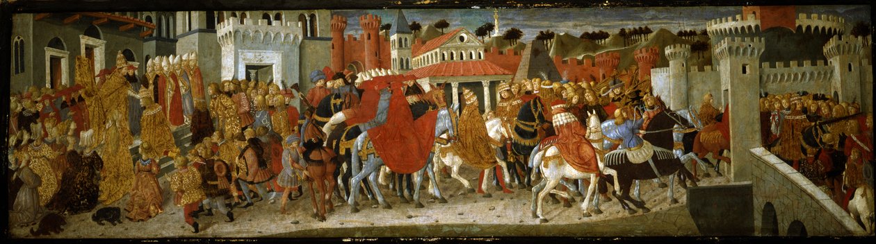 Scènes van de Kroning van Keizer Frederik III in Rome door Giovanni Di Ser Giovanni Guidi