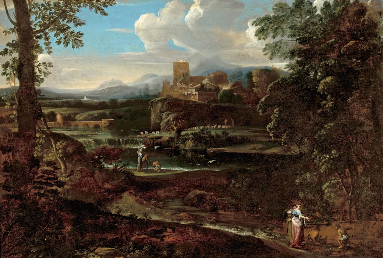 Klassiek landschap door Giovanni F. Grimaldi