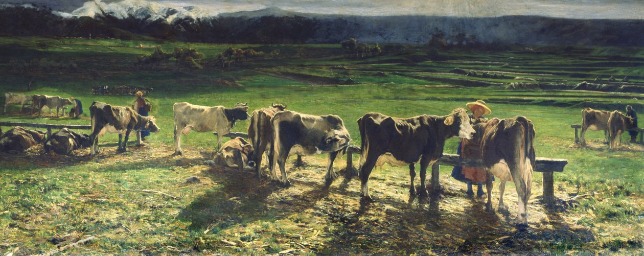 Grazen, 1886 door Giovanni Segantini
