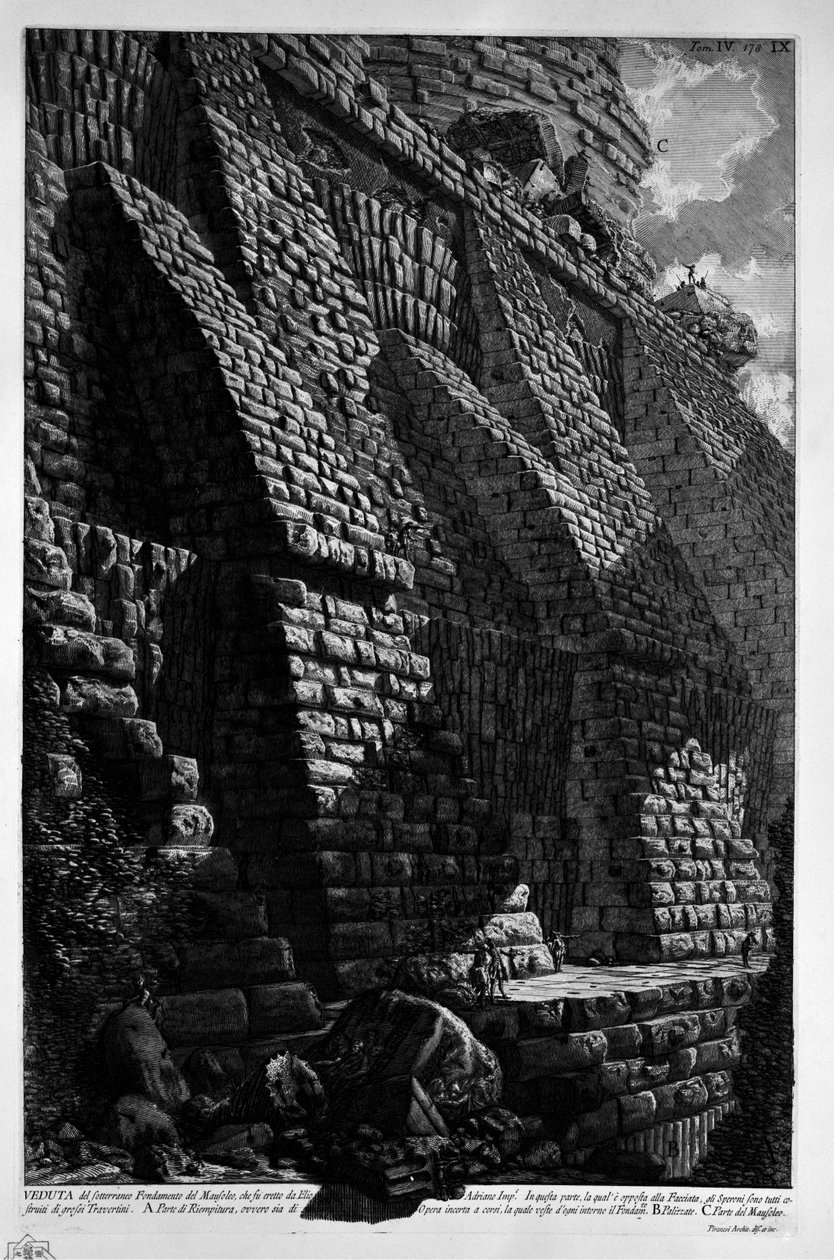 Mausoleum van Hadrianus door Giovanni Battista Piranesi