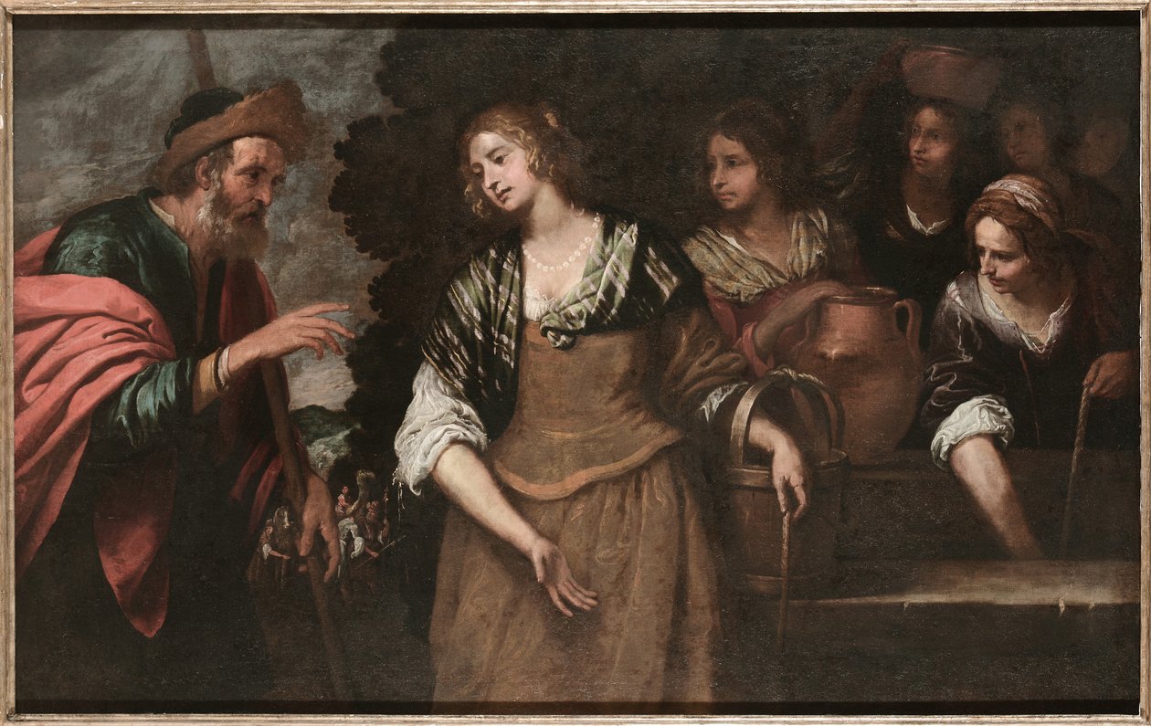 Rebecca bij de bron door Giovanni Andrea de Ferrari