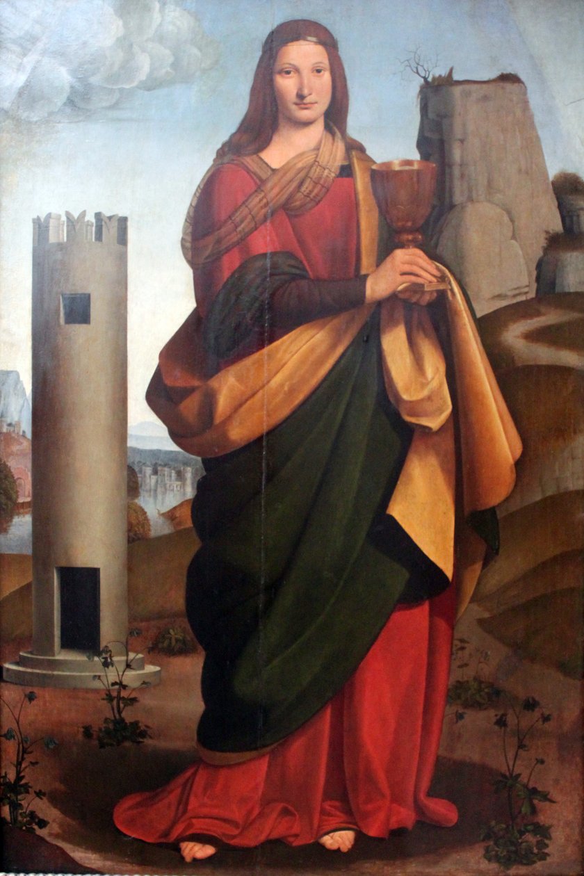 Sint Barbara door Giovanni Antonio Boltraffio