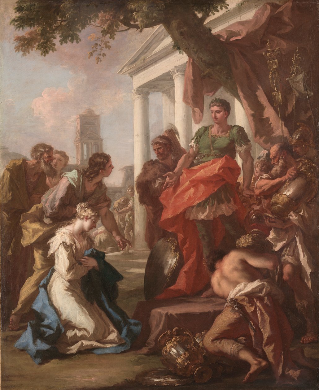 De gematigdheid van Scipio door Giovanni Antonio Pellegrini