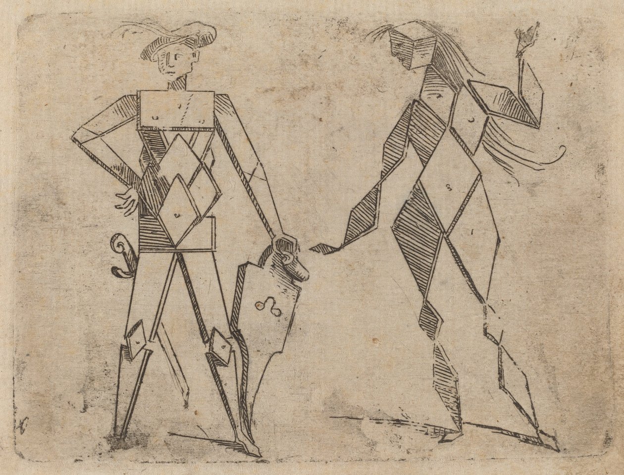 Uit "Bizzarie di varie Figure" door Giovanni Battista Bracelli