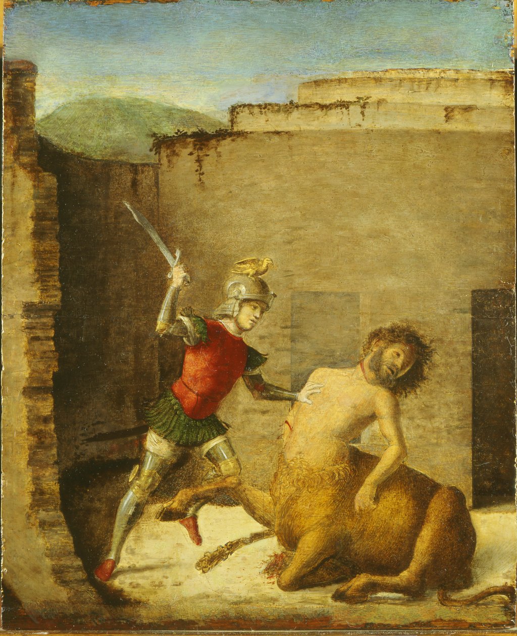 Theseus doodt de Minotaurus, 1505 door Giovanni Battista Cima da Conegliano
