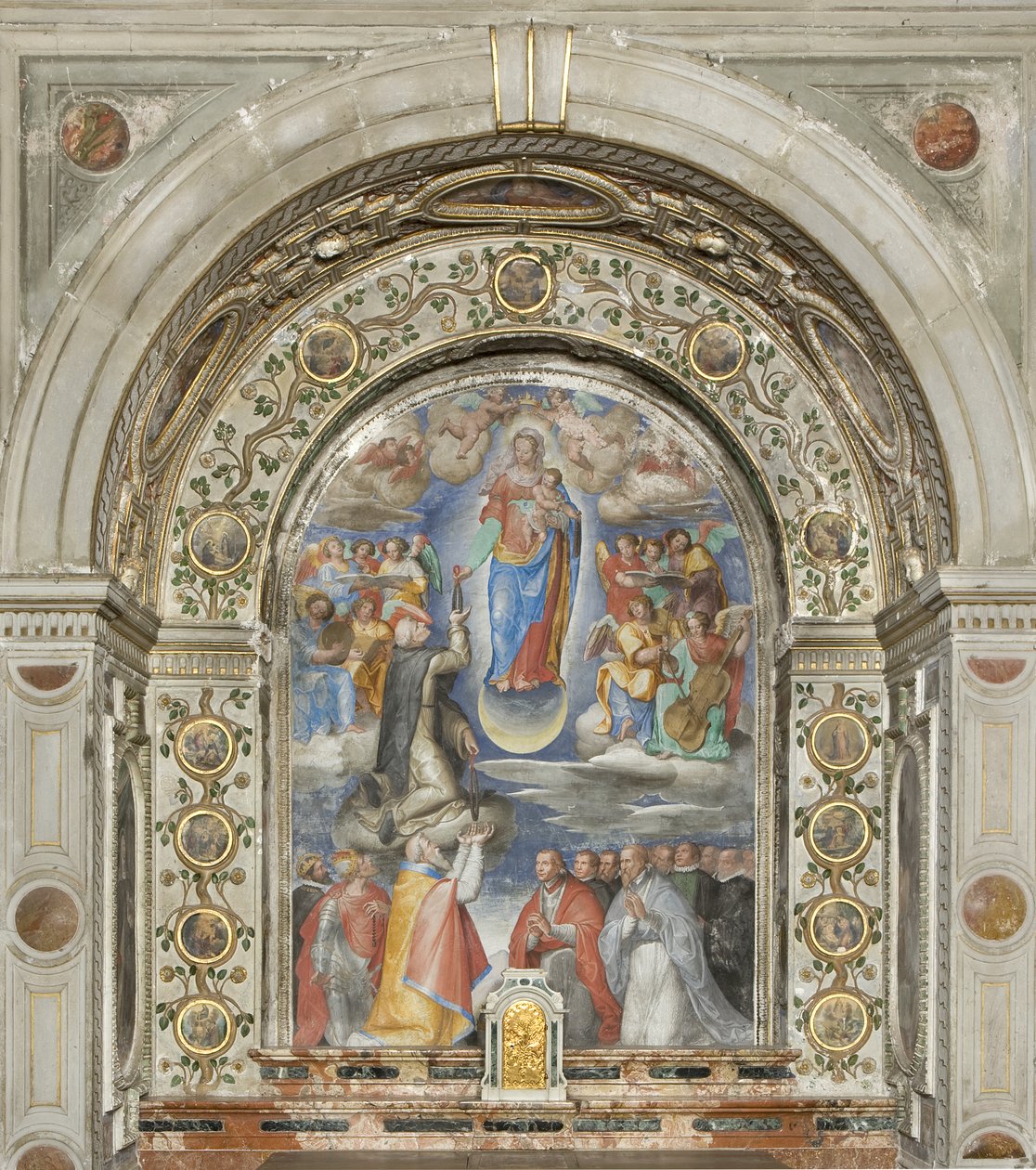 Onze Lieve Vrouw van de Rozenkrans, c.1615 door Giovanni Battista Maganza