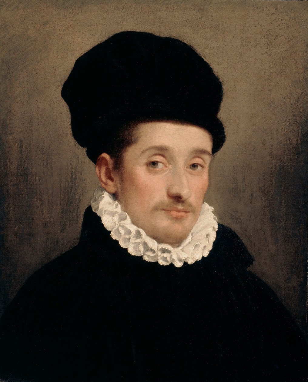 Portret van een man door Giovanni Battista Moroni