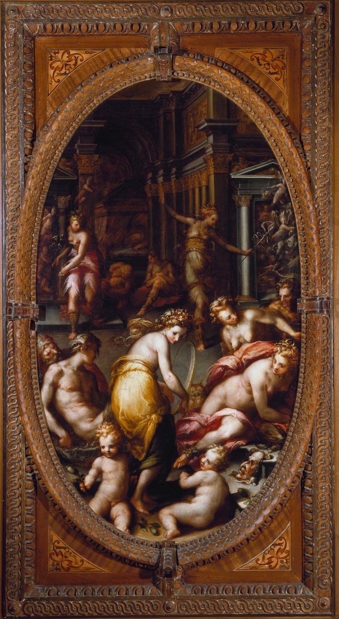 Allegorie van dromen (schilderij) door Giovanni Battista Naldini