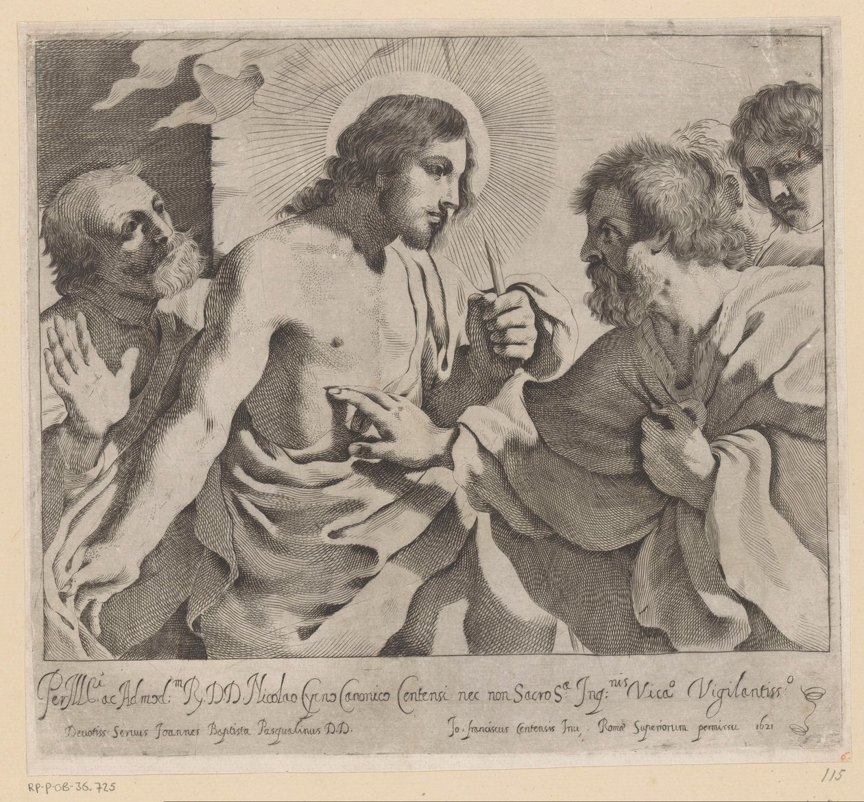 Ongeloof van Tomas door Giovanni Battista Pasqualini