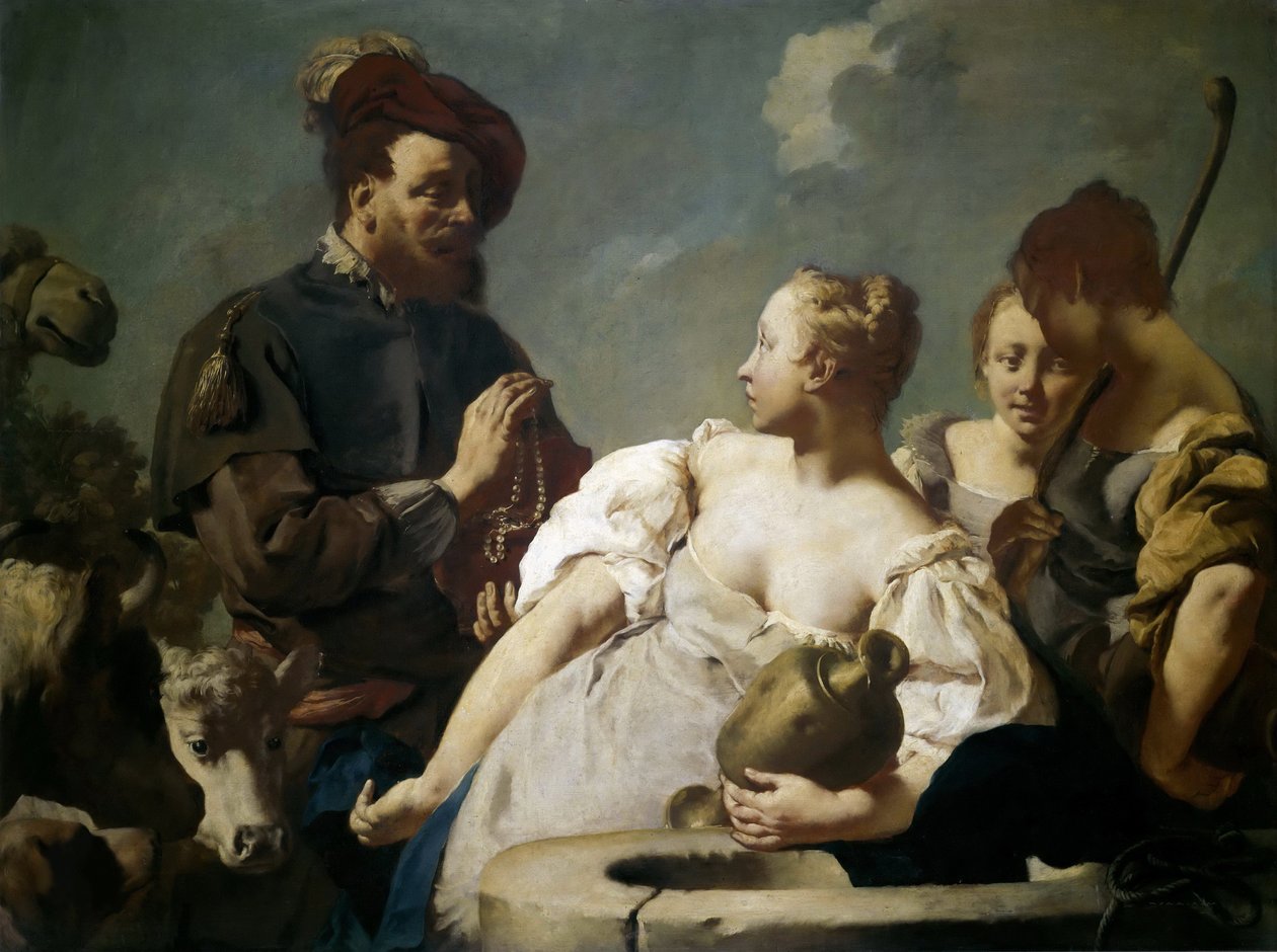 Rebecca bij de bron, c. 1740 door Giovanni Battista Piazzetta