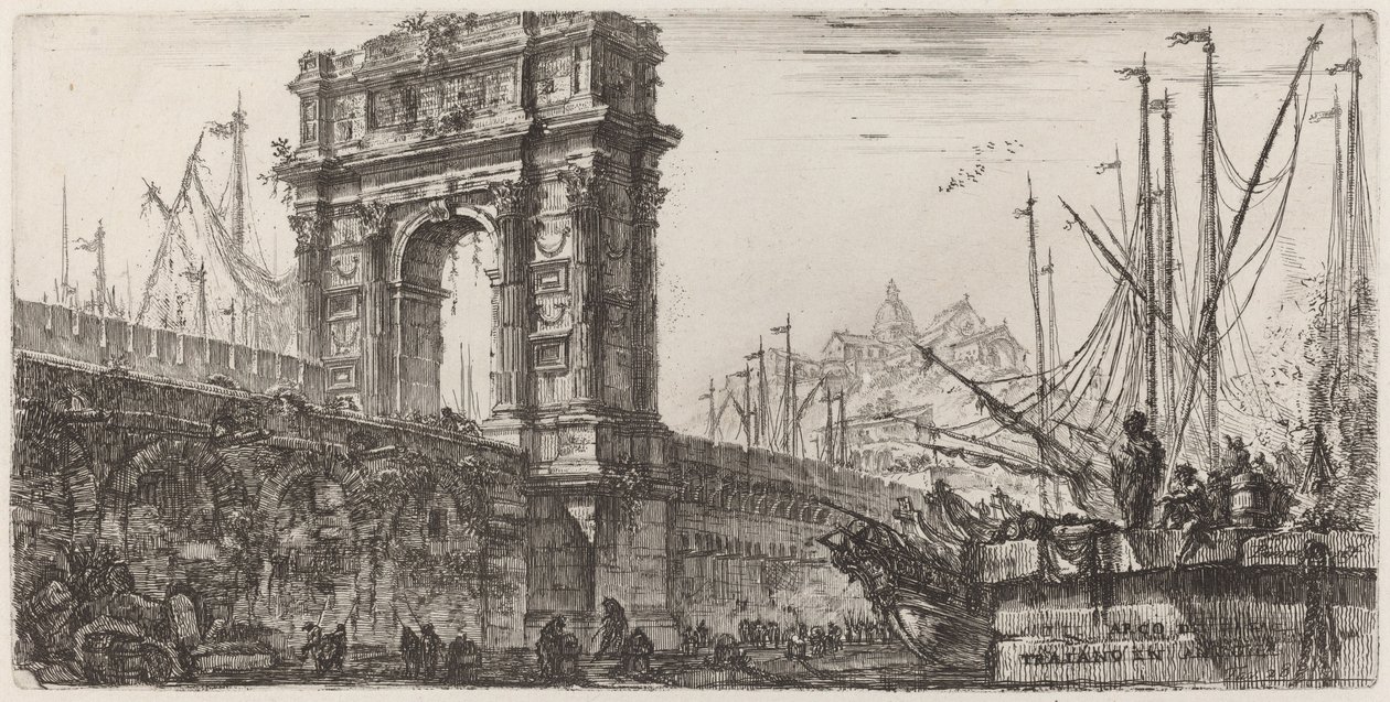 Boog van Trajanus in Ancona door Giovanni Battista Piranesi