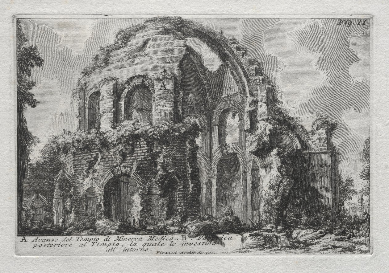 Avanzo del Tempio di Minerva Medica door Giovanni Battista Piranesi