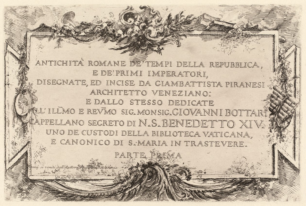 Frontispice door Giovanni Battista Piranesi