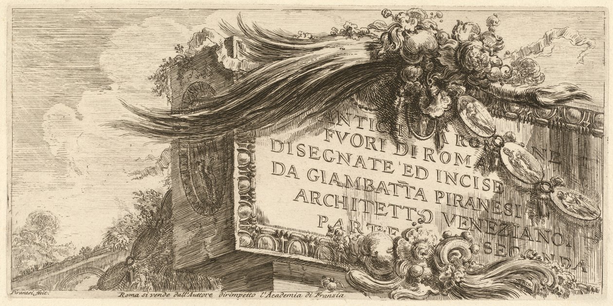 Frontispice voor Parte Seconda door Giovanni Battista Piranesi