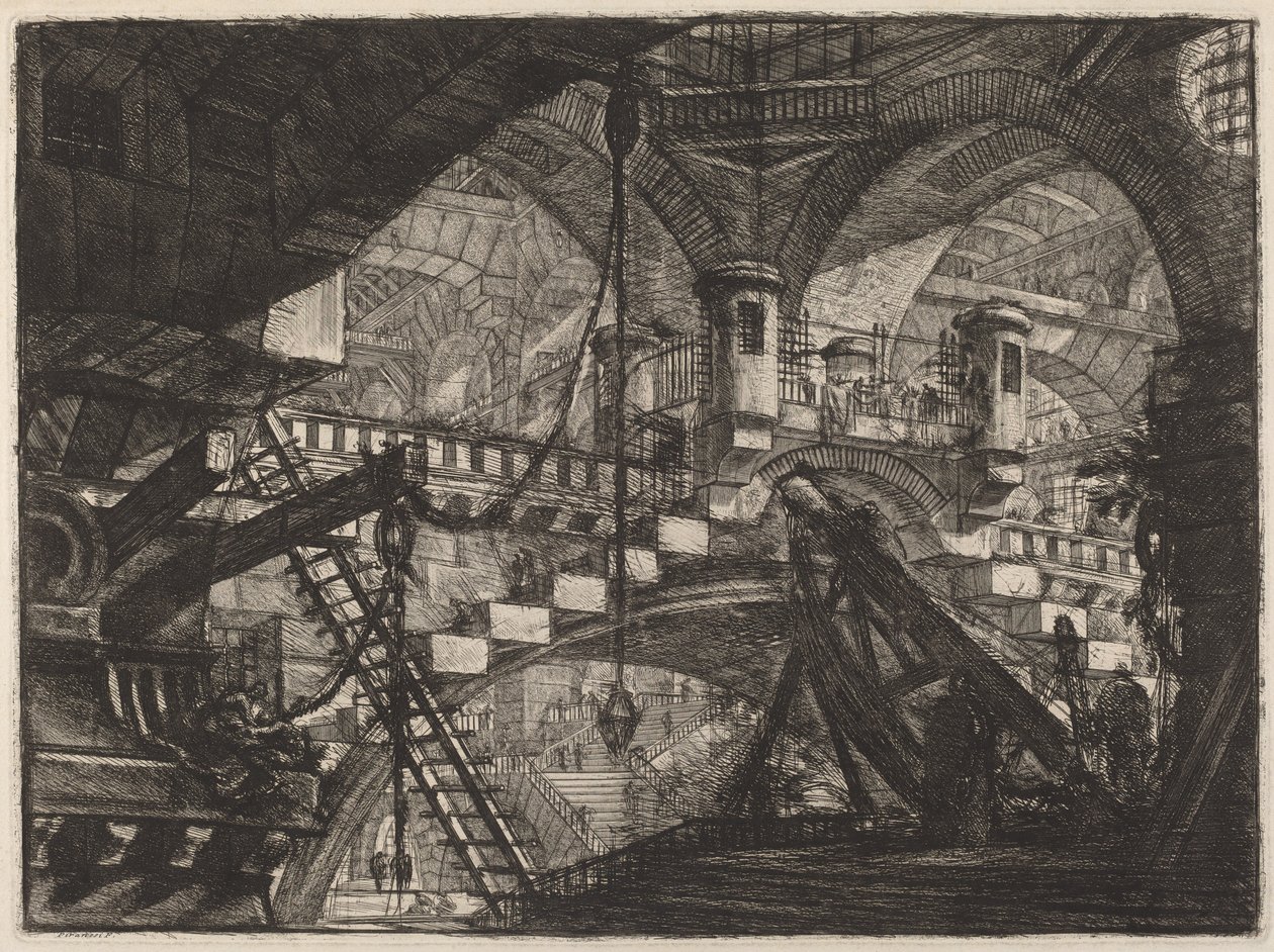 De boog met een schelpmotief door Giovanni Battista Piranesi