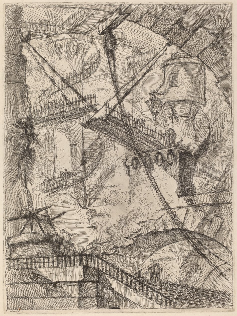 De ophaalbrug door Giovanni Battista Piranesi