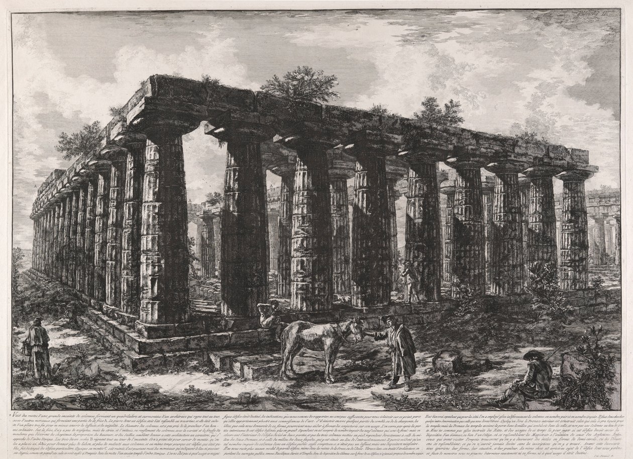 Uitzicht op de overblijfselen van door Giovanni Battista Piranesi