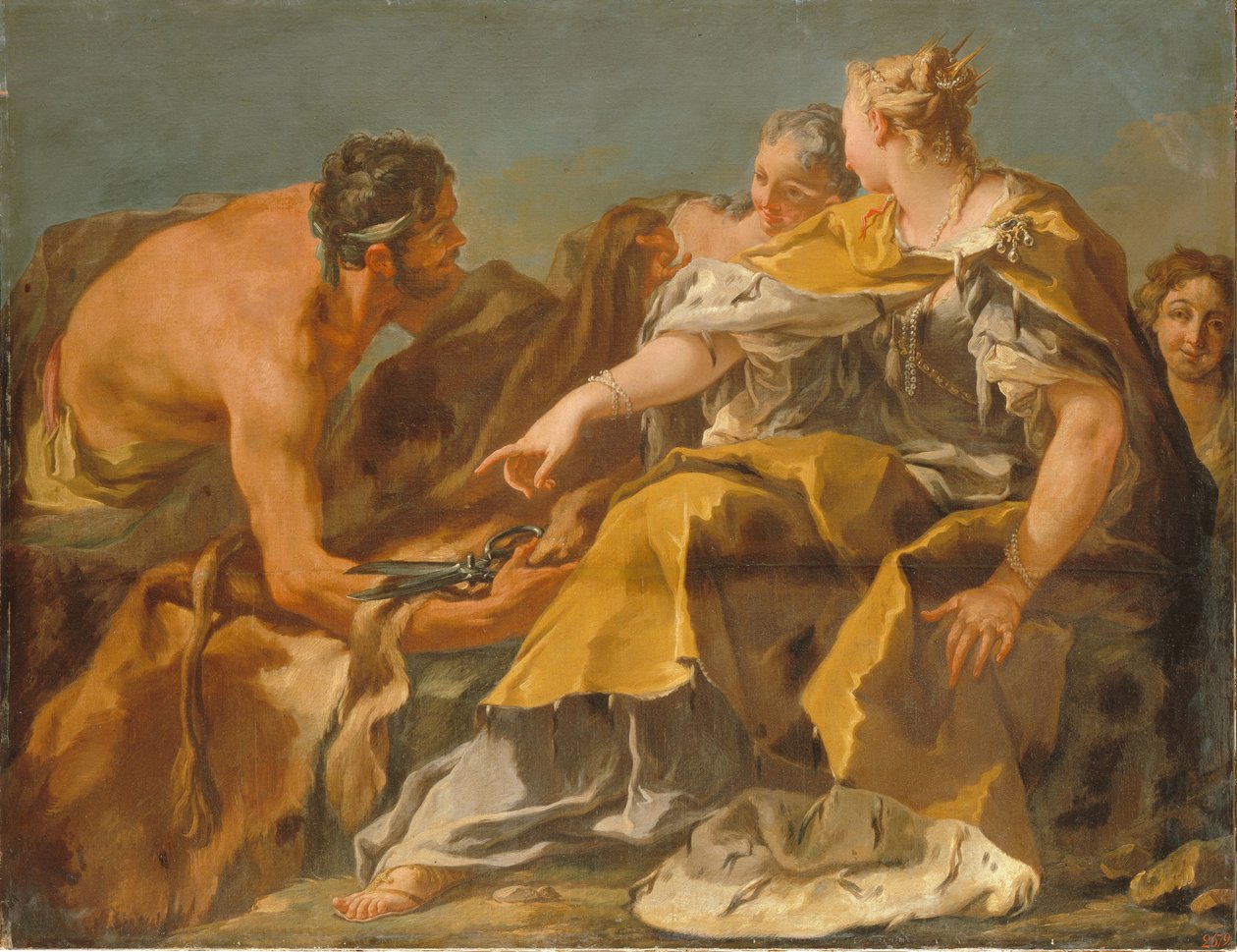 Dido bouwt Carthago door Giovanni Battista Pittoni
