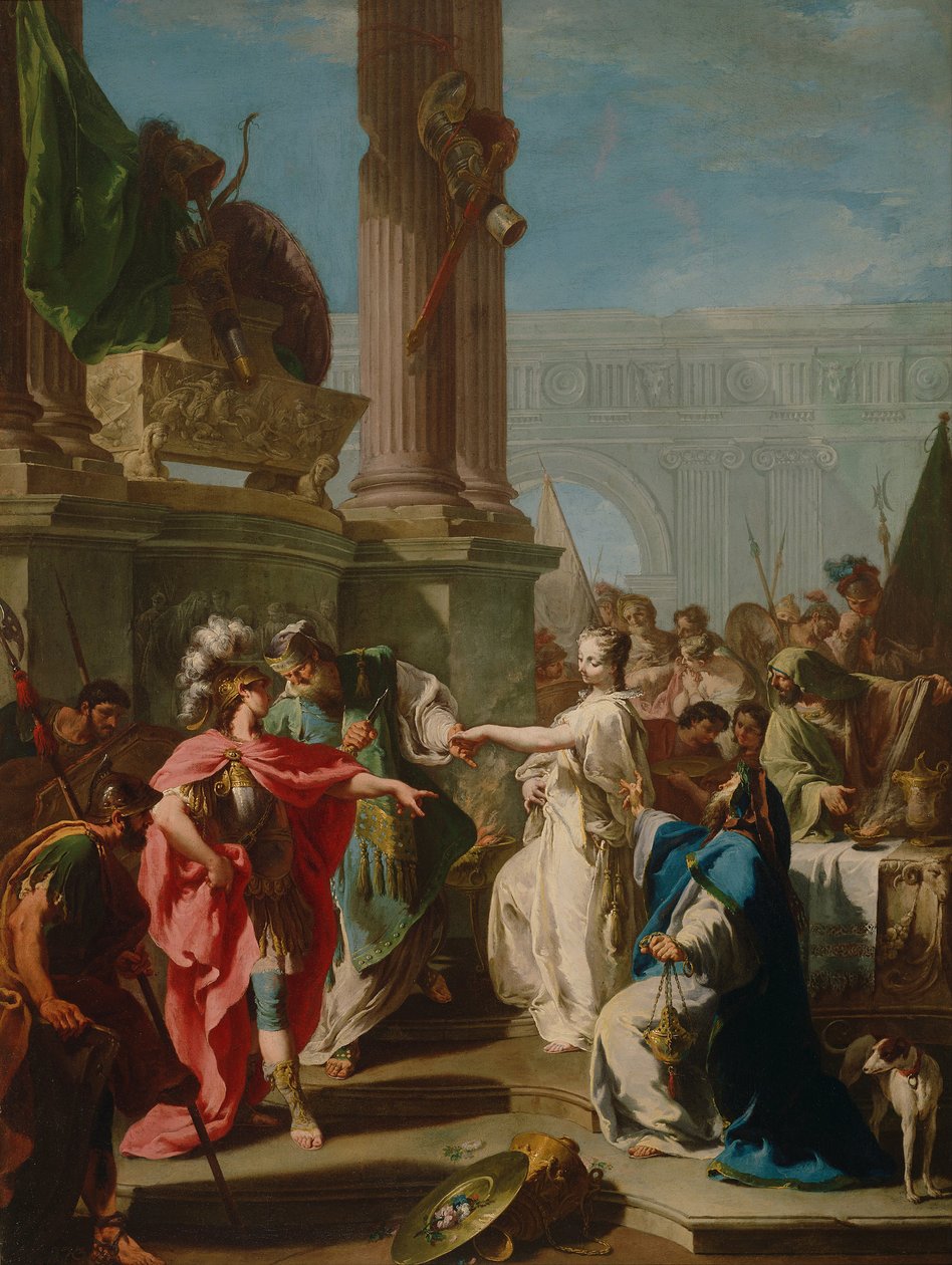 Het Offer van Polyxena, 1734 door Giovanni Battista Pittoni