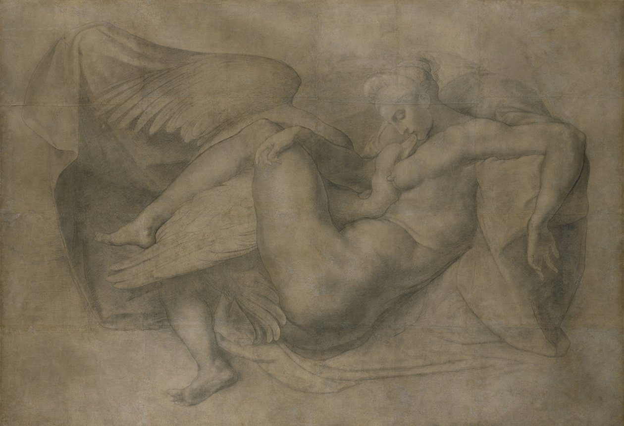 Leda en de Zwaan door Giovanni Battista Rosso Fiorentino