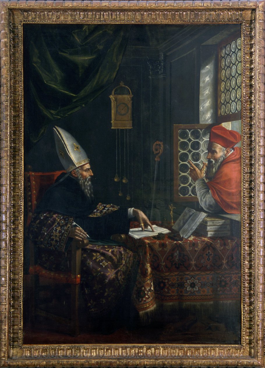 Sint Hiëronymus verschijnt aan Sint Augustinus door Giovanni Battista Tassinari