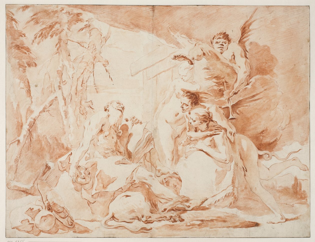 De verleidingen van St. Hiëronymus door Giovanni Battista Tiepolo