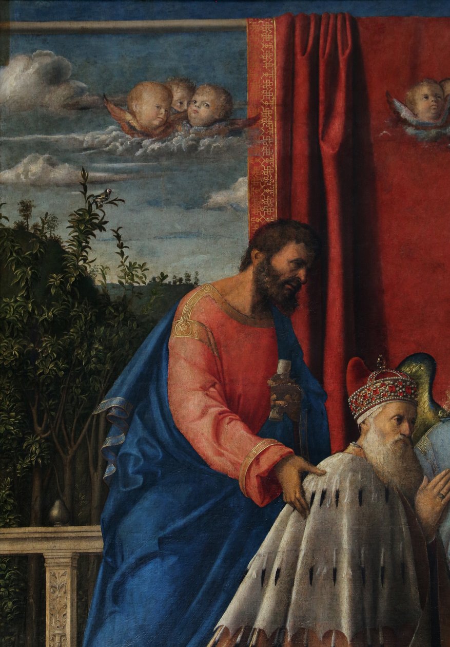 Barbarigo altaarstuk (detail) door Giovanni Bellini