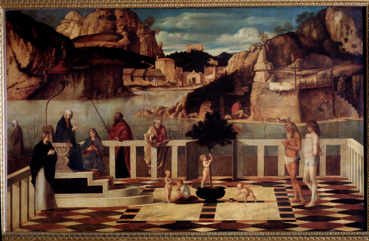 Heilige allegorie door Giovanni Bellini