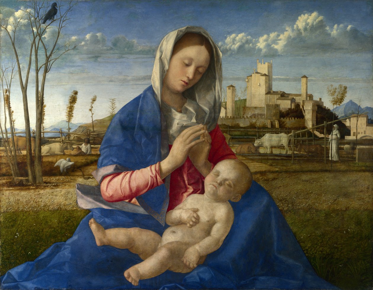 Madonna van de Weide (Madonna del Prato) door Giovanni Bellini