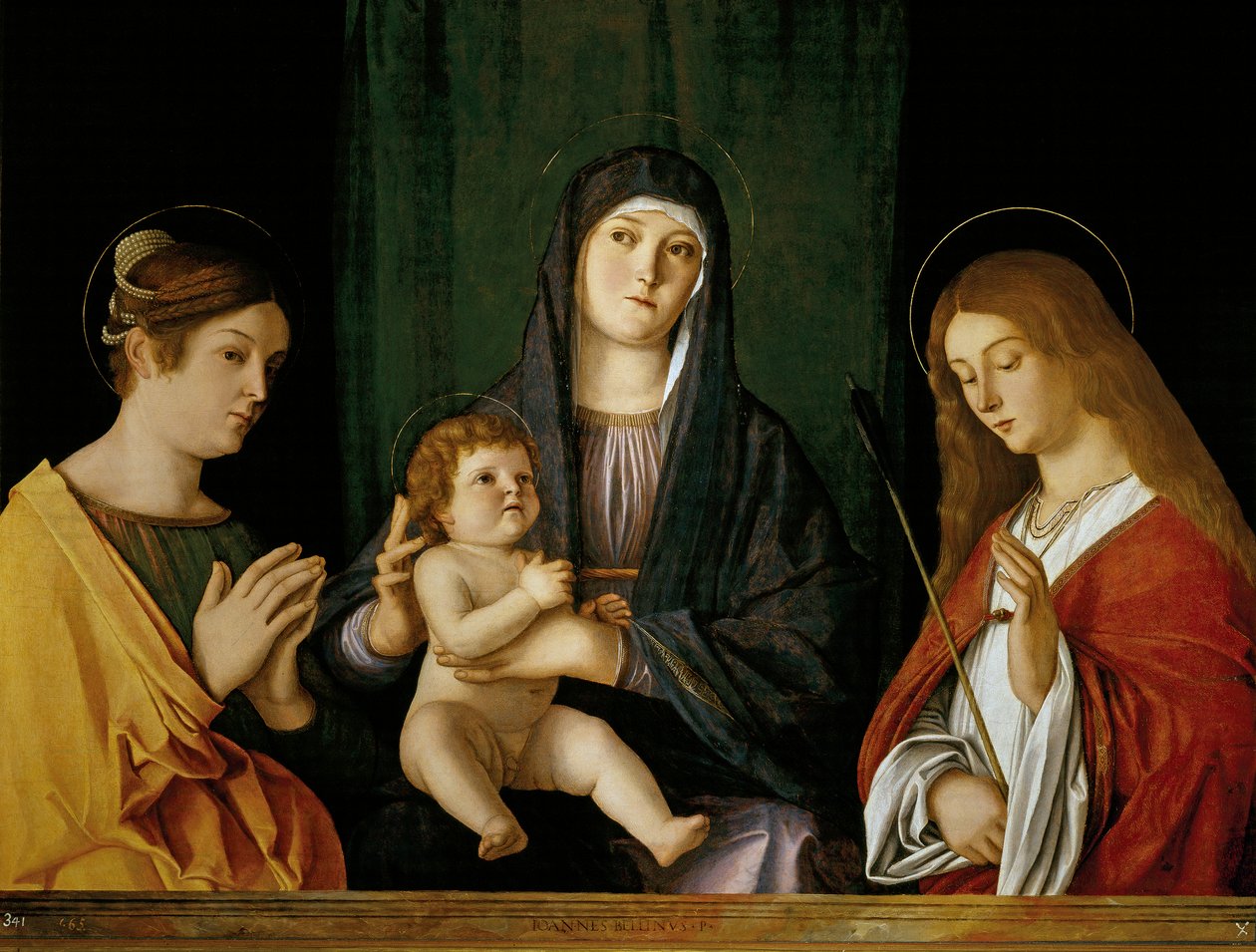 De Maagd en het Kind tussen twee Heiligen door Giovanni Bellini