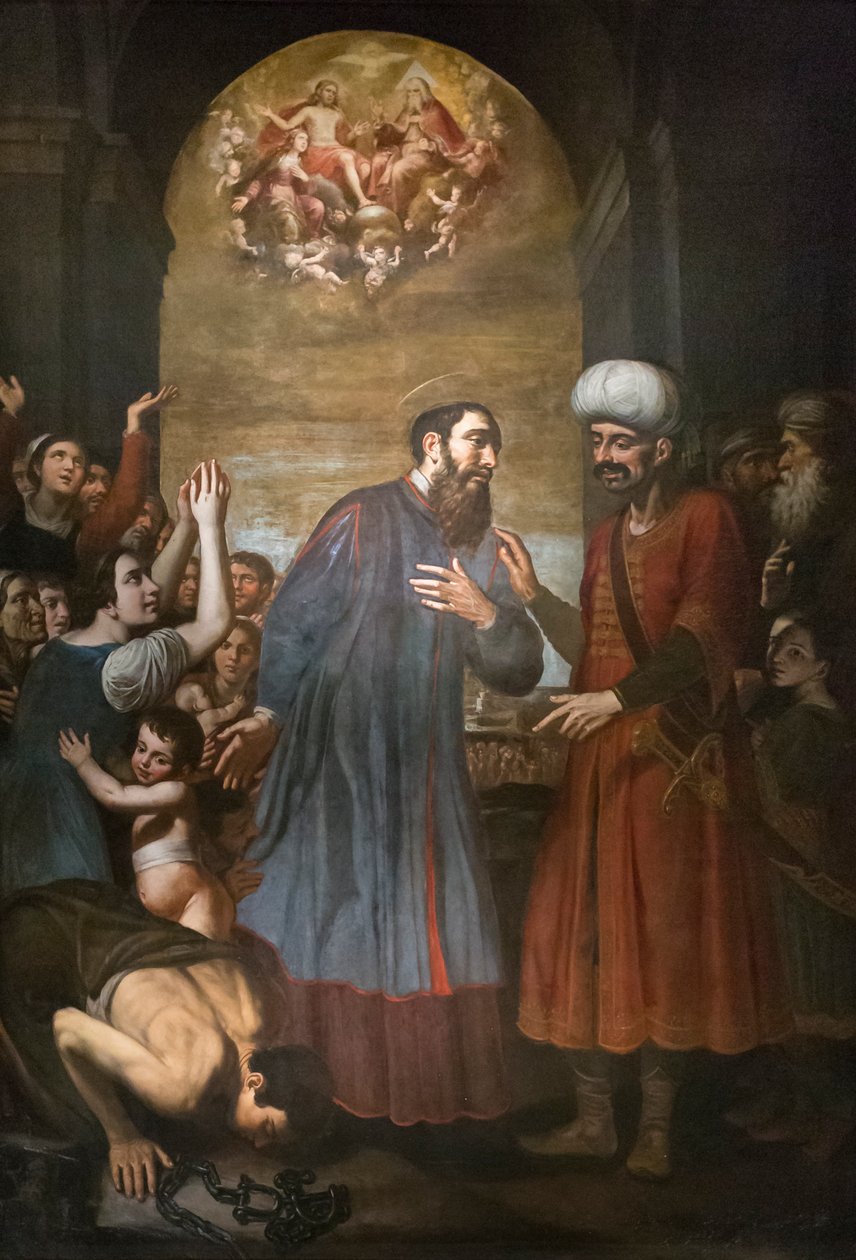 Sint Paulinus bevrijdt de slaaf door Giovanni Bernardino Azzolini