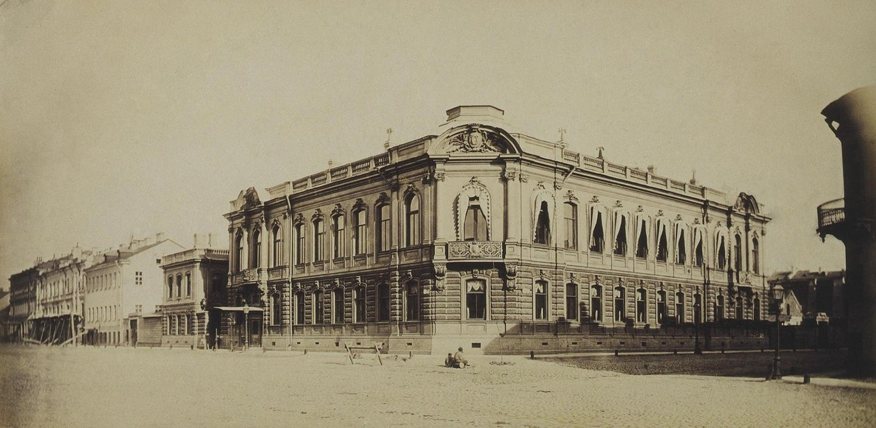 Het Stroganov-paleis in Sint-Petersburg door Giovanni Bianchi