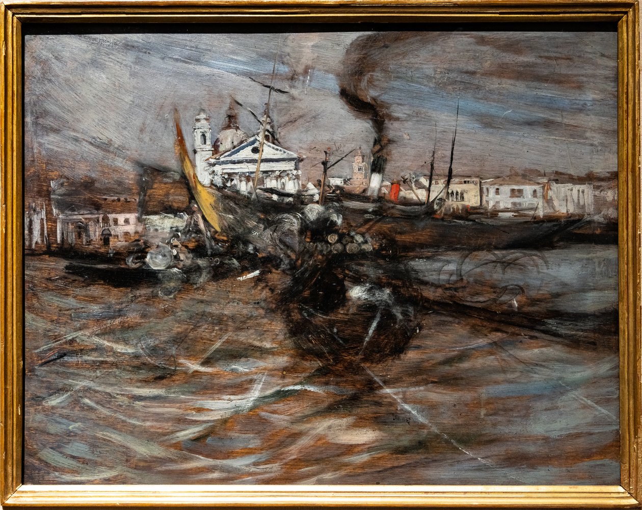 Boten in Venetië door Giovanni Boldini