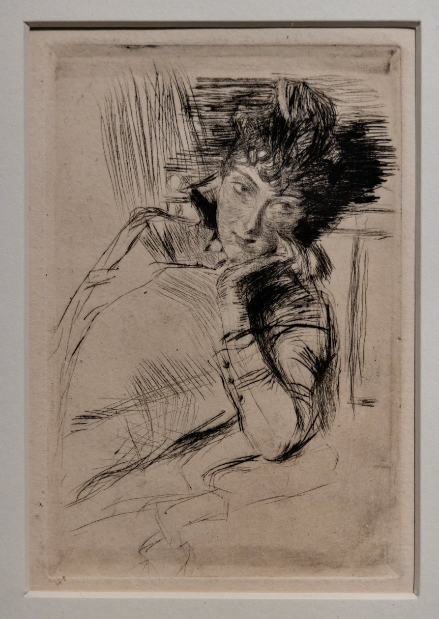 Peinzende vrouw door Giovanni Boldini