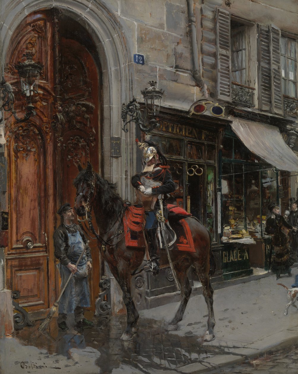 De Koerier door Giovanni Boldini